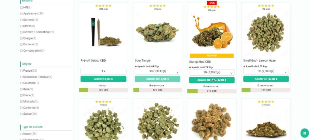 Fleurs CBD Pas Chère